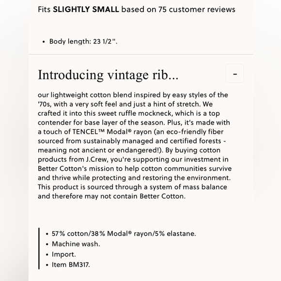 J. Crew Vintage Rib Ruffle Mockneck Tee - Picture 6 of 6